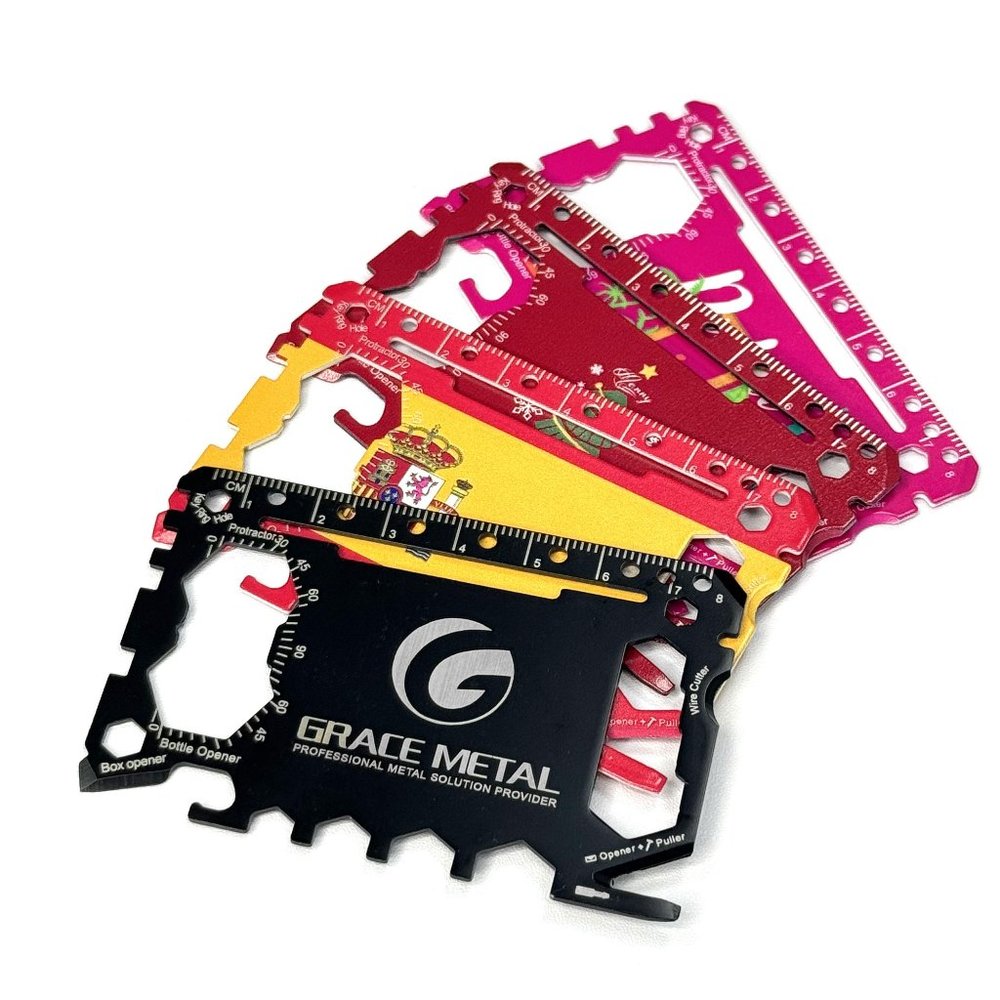 Multitool Pocket Tool 46 in 1 Credit Card Size - Cash Clip - Multi Purpose Tool